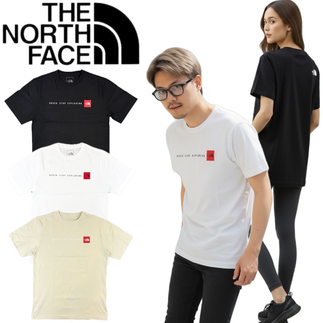 ザ ノースフェイス Tシャツ 半袖 NF0A8GUV カットソー ミニボックスロゴ 丸首 メンズ レディース THE NORTH FACE M NEVER STOP EXPLORING REGULAR