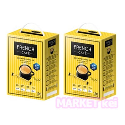 【120本X2個】FRENCH CAFE カフェミックス コーヒー 　韓国食品　韓国コーヒー/ケース（外箱）リニューアル