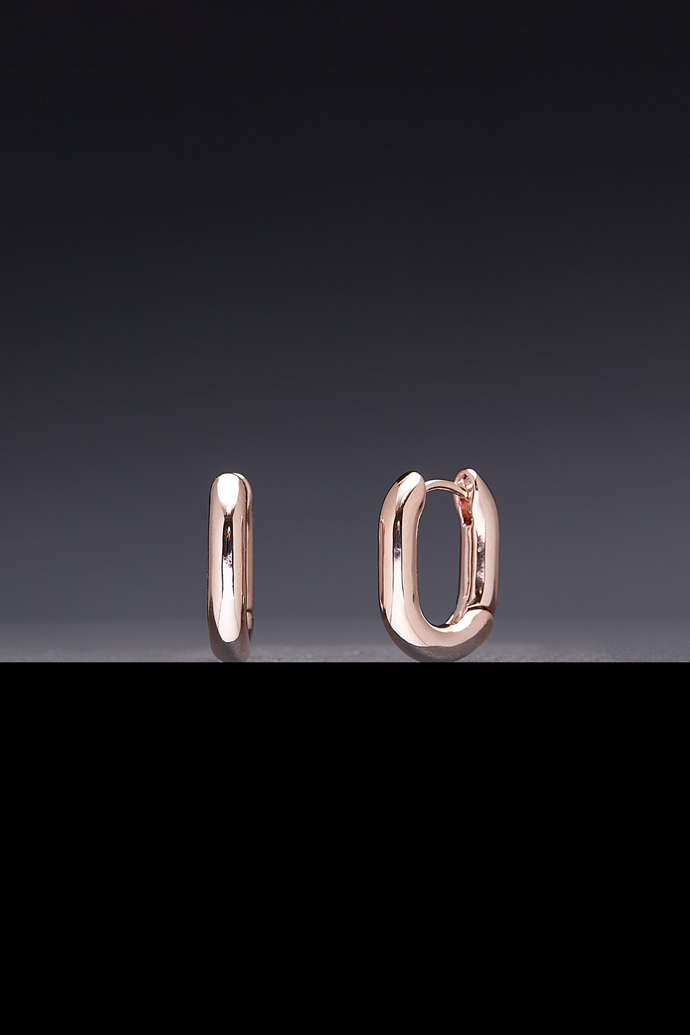 [HAZINA] Simple Hoop Earrings - medium rosegold