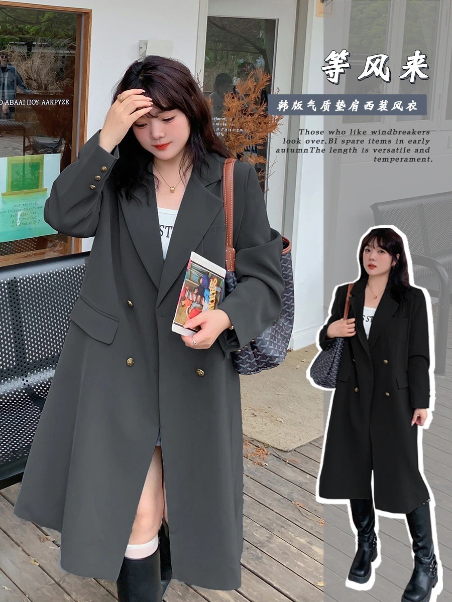 【ぽちゃまに】 2024秋新品 トレンチコート XL-5XL 大きいサイズ ロングスーツコート 体型カバー レディース 通勤 アウター メガ割30%までに制限 7,272円