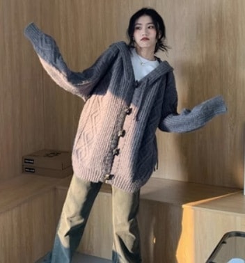 トップス デート モテアイテム ニットソー カーディガン ざっくりニット 長袖 ウール 可愛い きれいめ 上品 おしゃれ かっこいい 可愛い ラブリー キュート ガーリー クール モード系