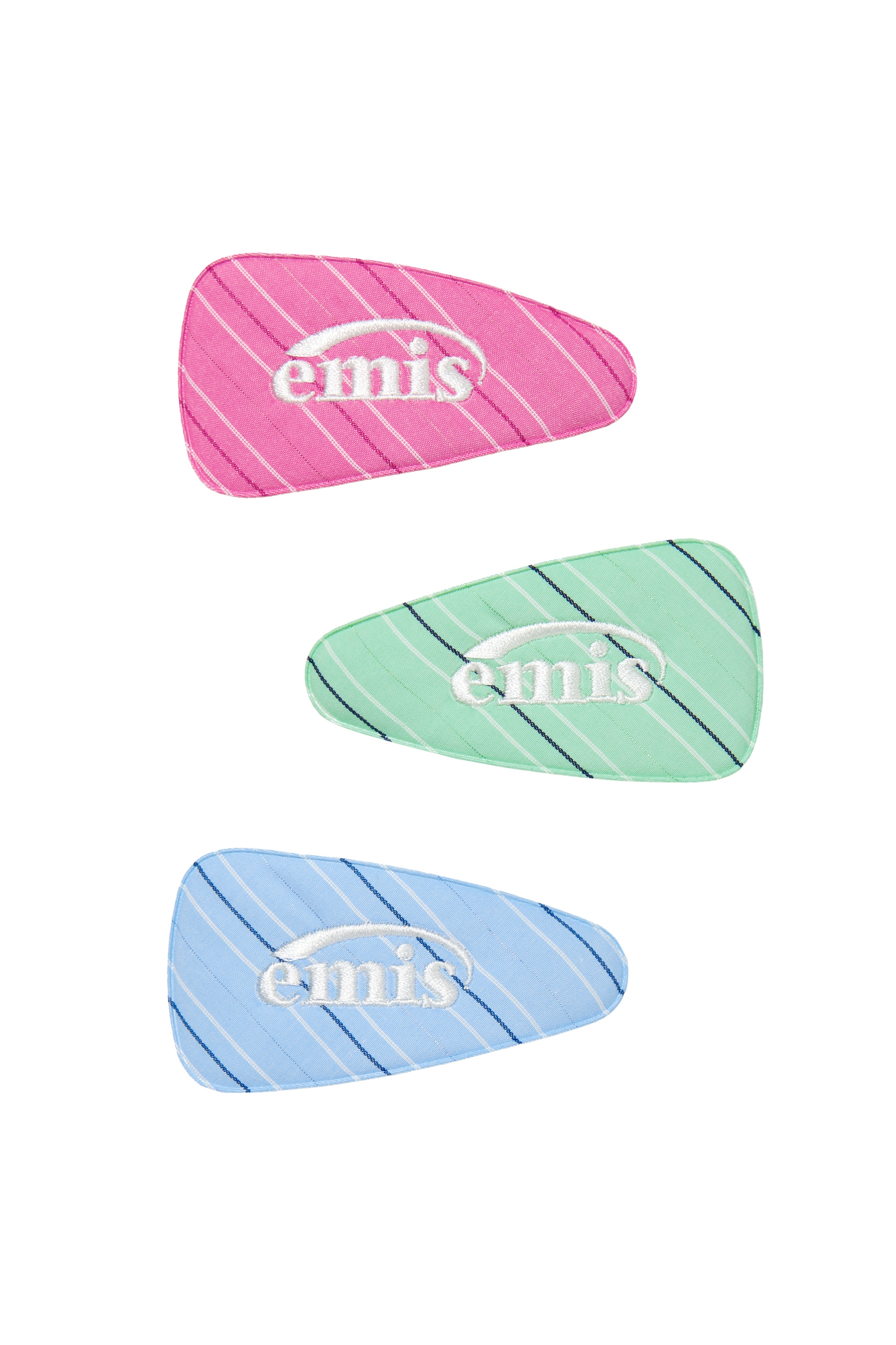 【EMIS】 GLITTER STRIPE WIDE HAIRPIN : 3COLORS