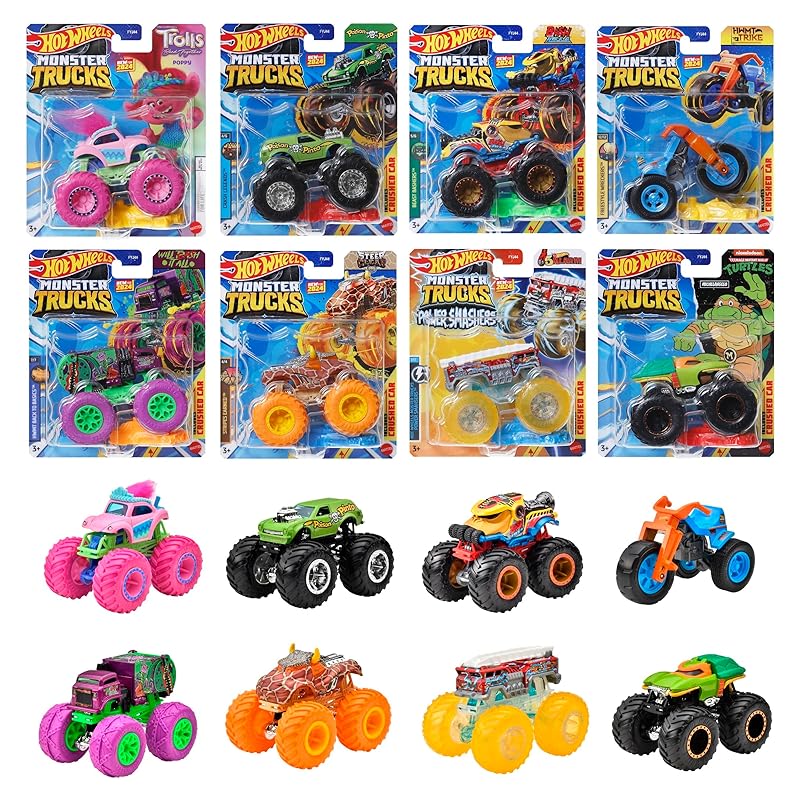 ホットウィール(Hot Wheels) モンスタートラック 1:64アソート 乗り物おもちゃ ミニカー 8台入り BOX販売 3歳から マルチ 984M-FYJ44