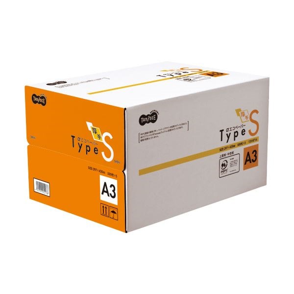 （まとめ）TANOSEE αエコペーパー タイプSA3 1箱（2500枚:500枚x5冊）[x3]