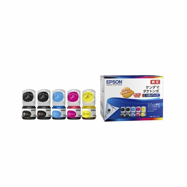 （まとめ買い）純正 インクボトル ケンダマ/タケトンボ 5色パック KETA-5CL [x3]