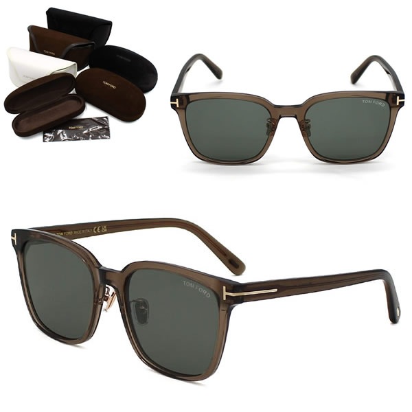 サングラス FT1286-K/S 45A 56 TF1286 EYEWEAR アジアンフィット ブラウン グレー メンズ レディース ユニセックス