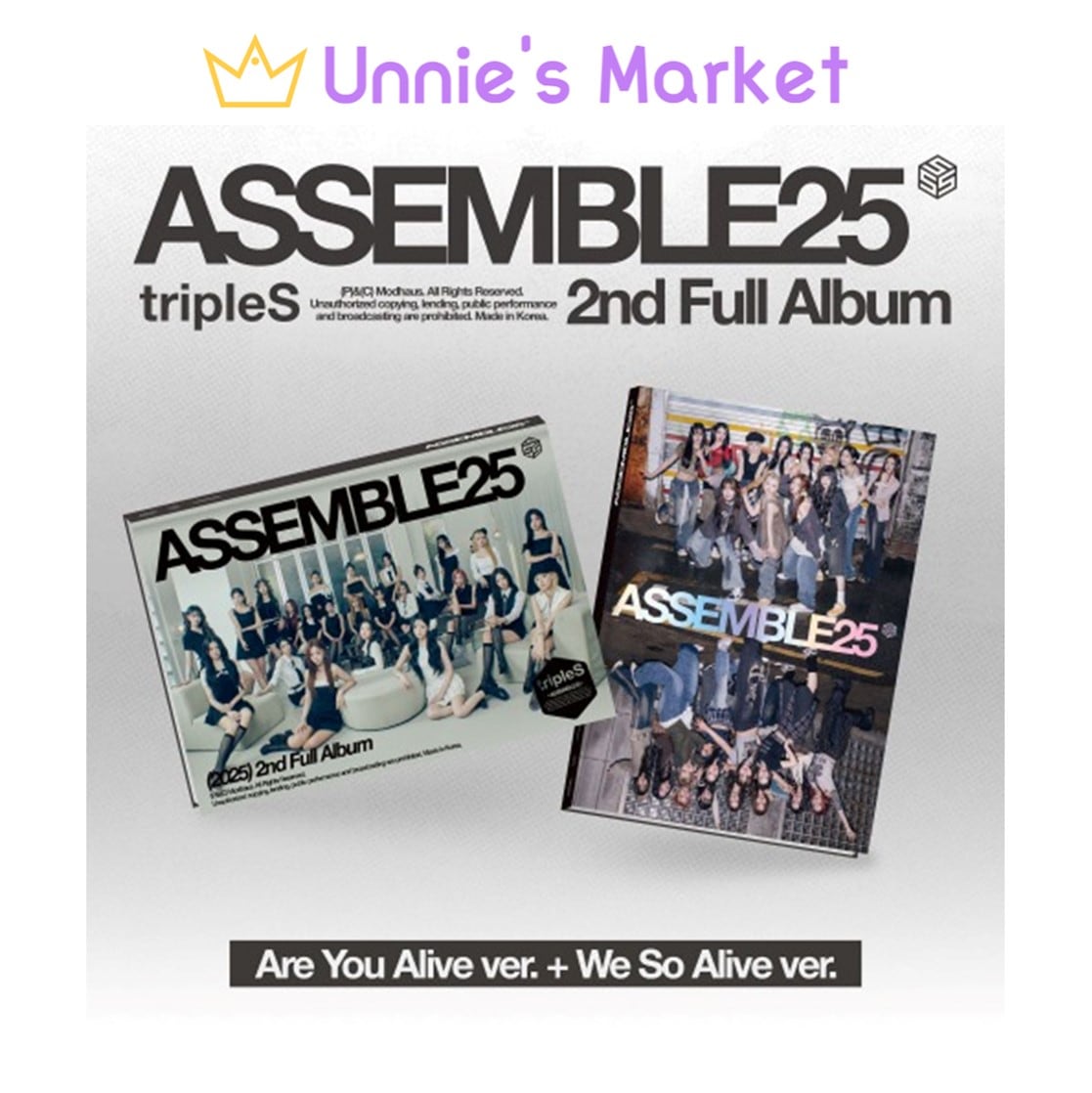 [SETtripleS [ASSEMBLE25] Album (Are You Alive ver. / We So Alive ver.) + Free Photocard 1EA(fan-made 6,453円