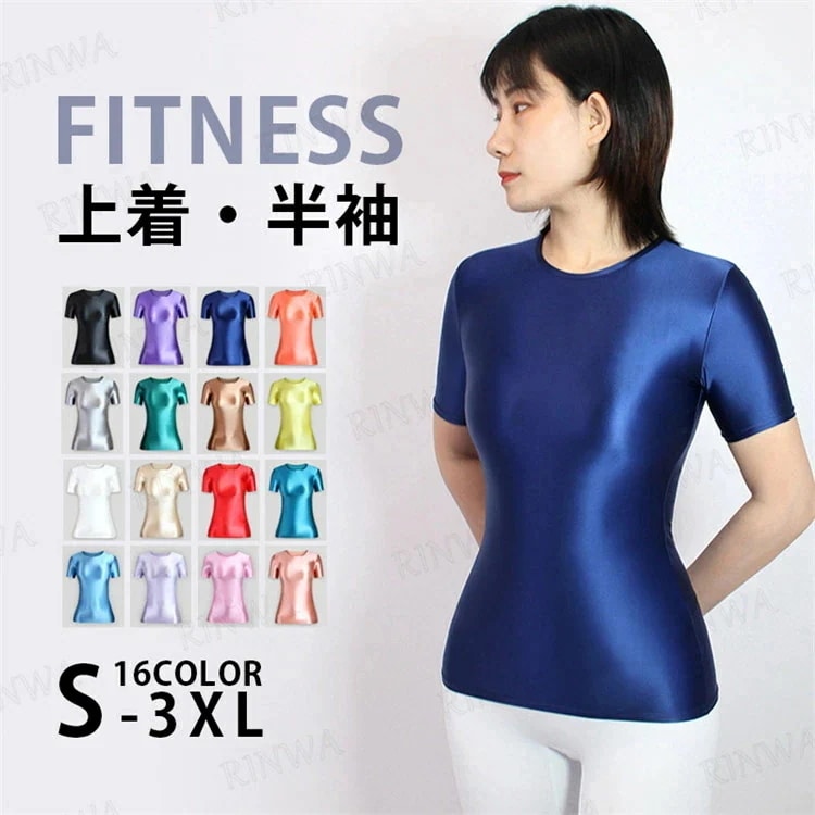 上着のみ 競泳 コスチューム 半袖セパレート 男性 超光沢 レディース 女性 メンズ 【7月の新作特典】上着のみ!カラフルな16色水着 体型カバー フィットネス水着 水泳 UVカット レディース 半袖