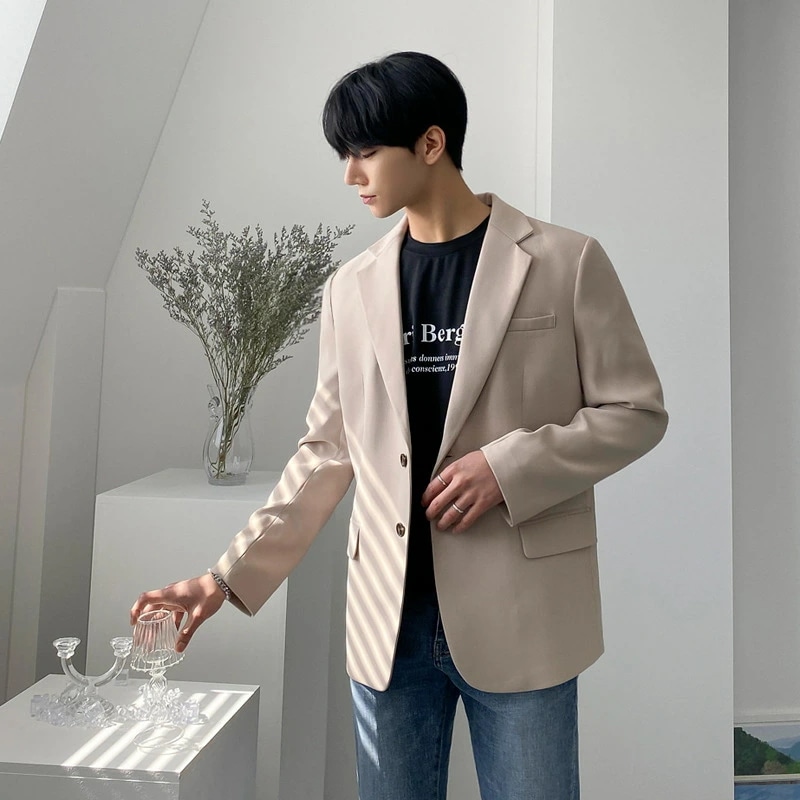 スーツジャケット メンズ 秋 新作 ワイド カジュアル スタイリッシュ 西服 アウター