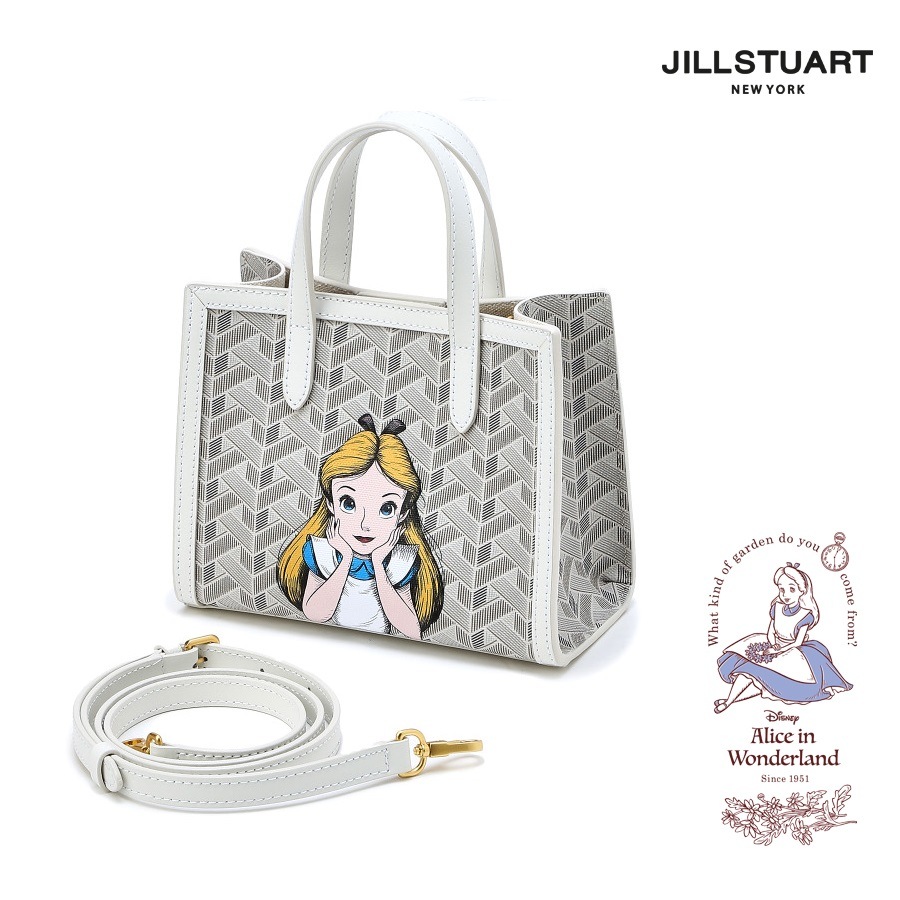 x Disney Alice] Ivory Alice Tote Bag S 合成皮革 新商品 キャラクター ミニバッグ 学生バッグ デイリーバッグ 韓国ファッション