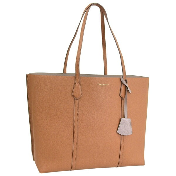 トリーバーチ バッグ レディース トートバッグ レザー ブラウン PERRY TRIPLE-COMPARTMENT TOTE 81932-905 TORY BURCH A4対応