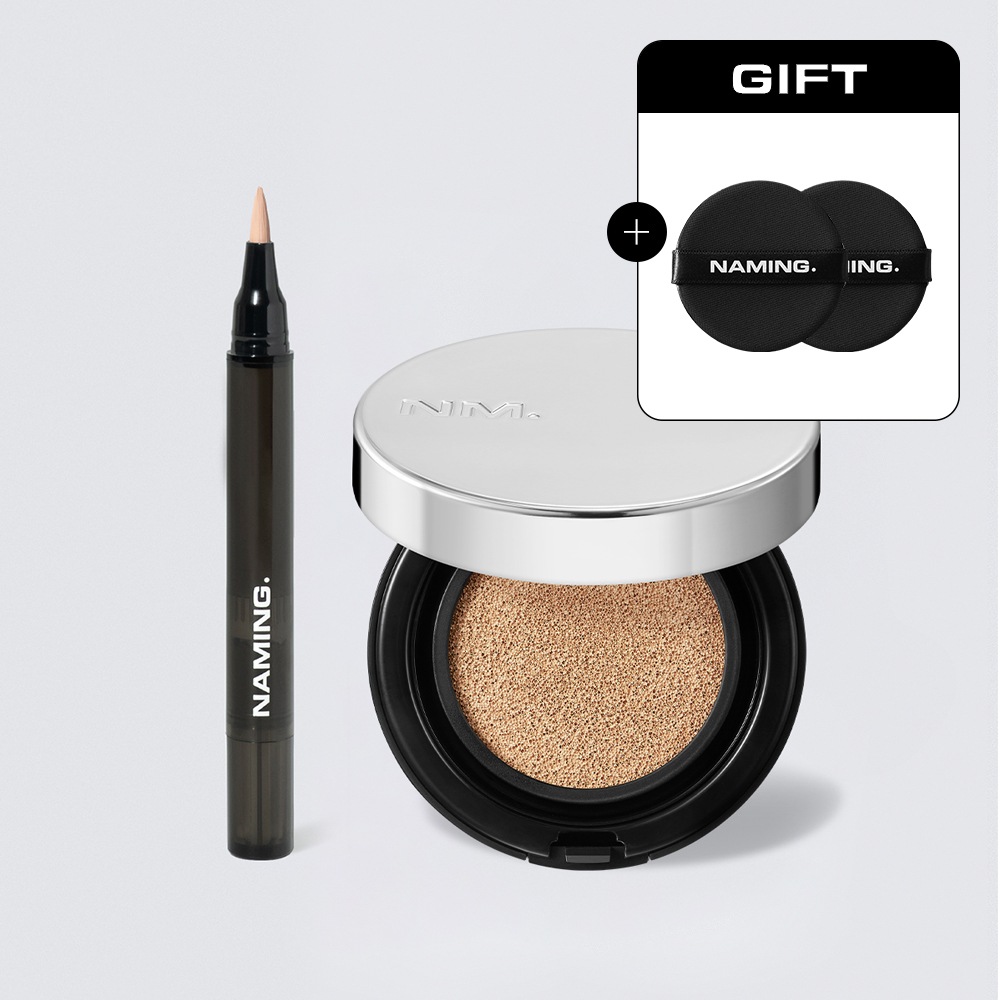 【パフプレゼント】ネーミングベースメイクKIT（クッションSPF50+PA+++12g＆コンシーラー2.2ml）