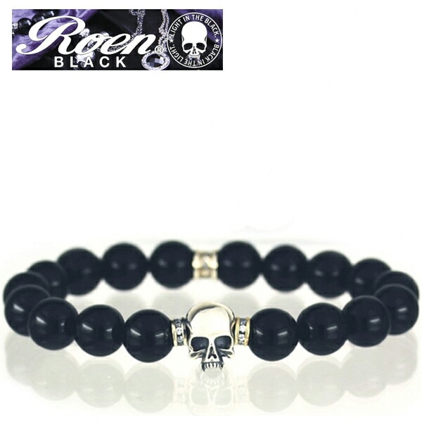 【即納】天然石 SV925 ブレスレット Roen BLACK ロエン ブラック オニキス ストーン RO-201 RoenBLACK ロエンブラック パワーストーン アクセサリー シルバー