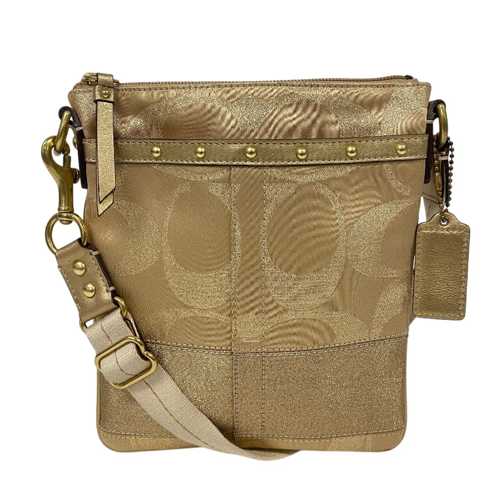 42020 シグネチャー ポシェット キャンバス ショルダーバッグ ベージュ レディース ブランド