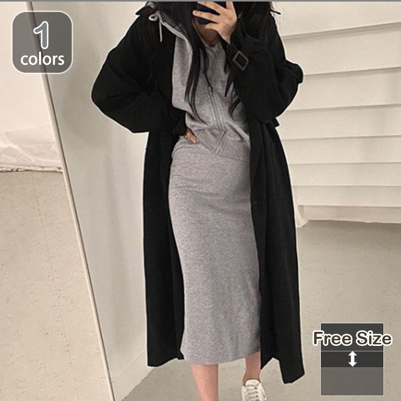 トレンチコート スプリングコート レディース 春秋 無地 大きいサイズ ロング丈 折り襟 シンプル 防風 防寒 スリム きれいめ エレガント カジュアル 通勤 通学 普段着 女性用 きれいめ アウター