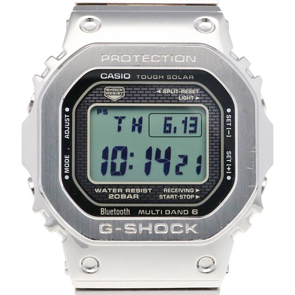 ジーショック 腕時計 ステンレススチール GMW-B5000 ソーラー電波時計 1年保証 G-SHOCK 中古