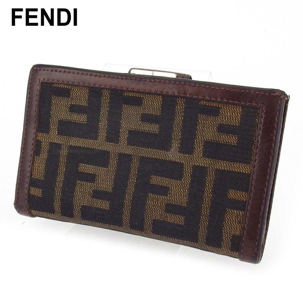 がま口 財布 二つ折り ミニ財布 ズッカ レディース メンズ ブラウン ブラック ベージュ シルバー 中古