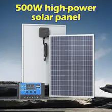 500 ワット/1000 ワット 12 ボルト太陽光発電ソーラーパネル電源銀行キット 100A コントローラソーラープレート家庭用/キャンプ/RV/車高速バッテリー充電器