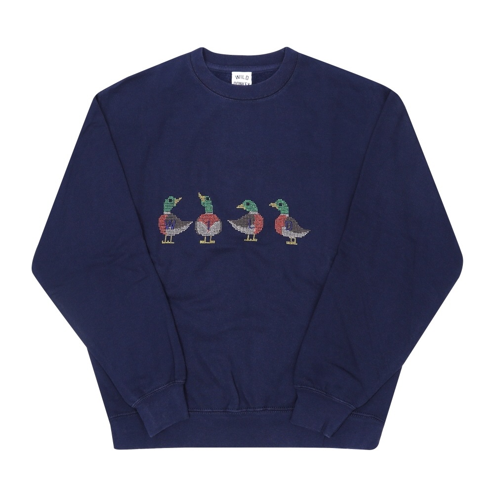 ワイルド・ドンキー ユニセックス マガモ スウェット 深いネイビーブルー FG-MALLARDS