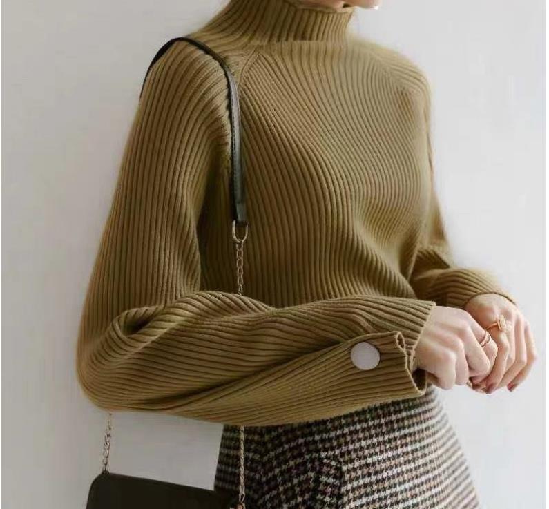 セーター レディース 秋冬 韓国風 シンプル ボトムスシャツ ハーフタートルネック ゆったり 薄手 長袖 ニットセーター ボトムスシャツ レディース 5,039円