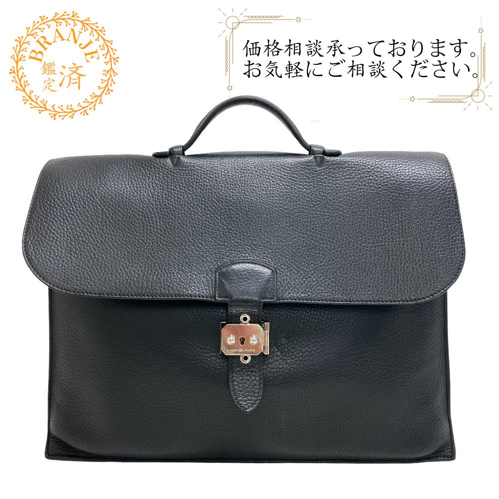 サックアデペッシュ38 トリヨンクレマンス ビジネスバッグ ブラック メンズ ブランド