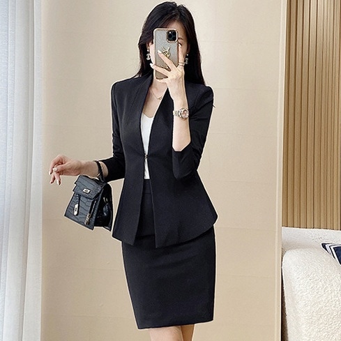 セットアップ 2点セット スーツセット ジャケット 長袖 Vネック 前開き ボタン ミディアム丈 スカート タイトスカート ハイウエスト かわいい 大人可愛い きれいめ シンプル 上品 おしゃれ