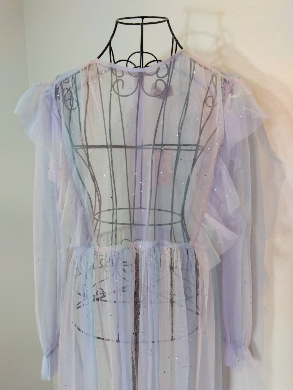 オーロラ　メッシュ　ドレス　ワンピース