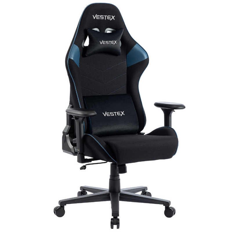 ルームワークス　ゲーミングチェア ［W720xD720xH1205～1275mm］ VESTEX S2シリーズ(フットレストなし) ブルー　VES-S2BL