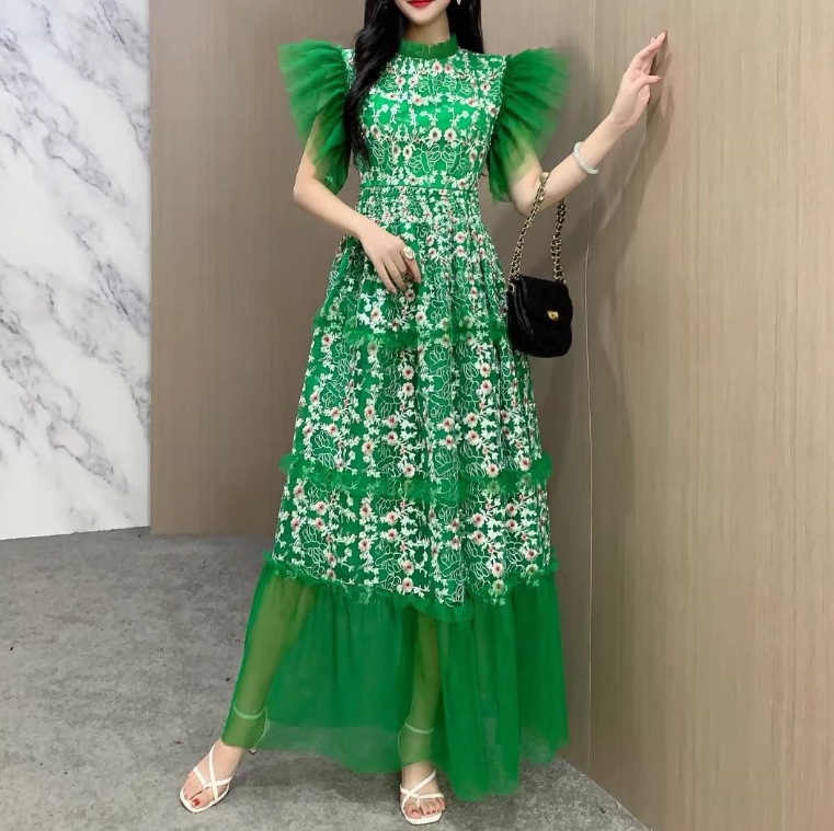 ワンピース レディース セットアップ ロング マキシ 袖なし ノースリーブ クルーネック Aライン フェミニン ウエストマーク かわいい 大人可愛い きれいめ 上品 おしゃれ ガーリー エレガント