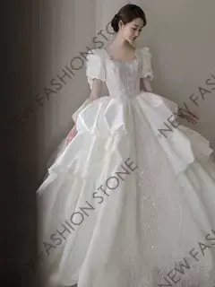 フランス式ウェディングドレス2024新型-31