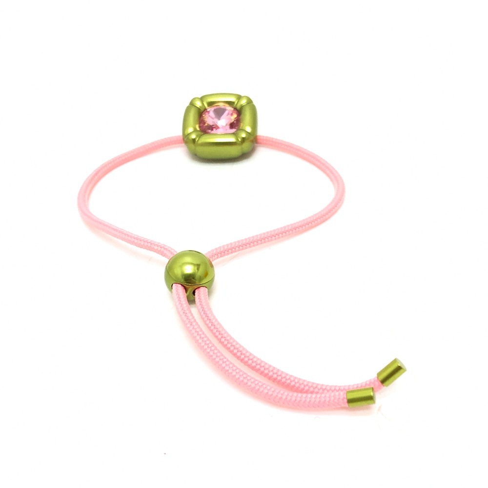 SWAROVSKI スワロフスキー ブレスレット ビジュー コード ブレスレット 小物 アクセサリー メタル ピンク
