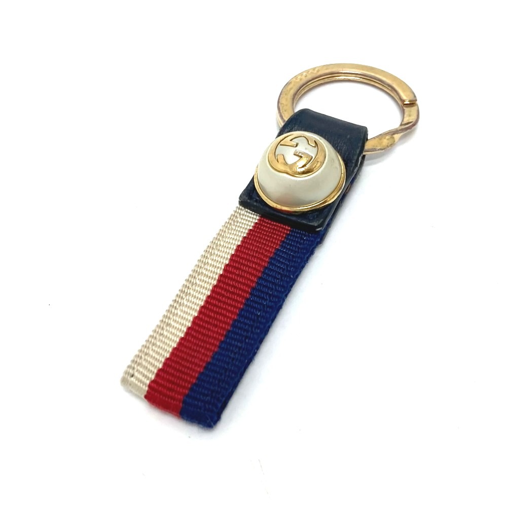 キーリング パールライン GG キーホルダー 鍵 ナイロン/レザー マルチカラー 7,700円