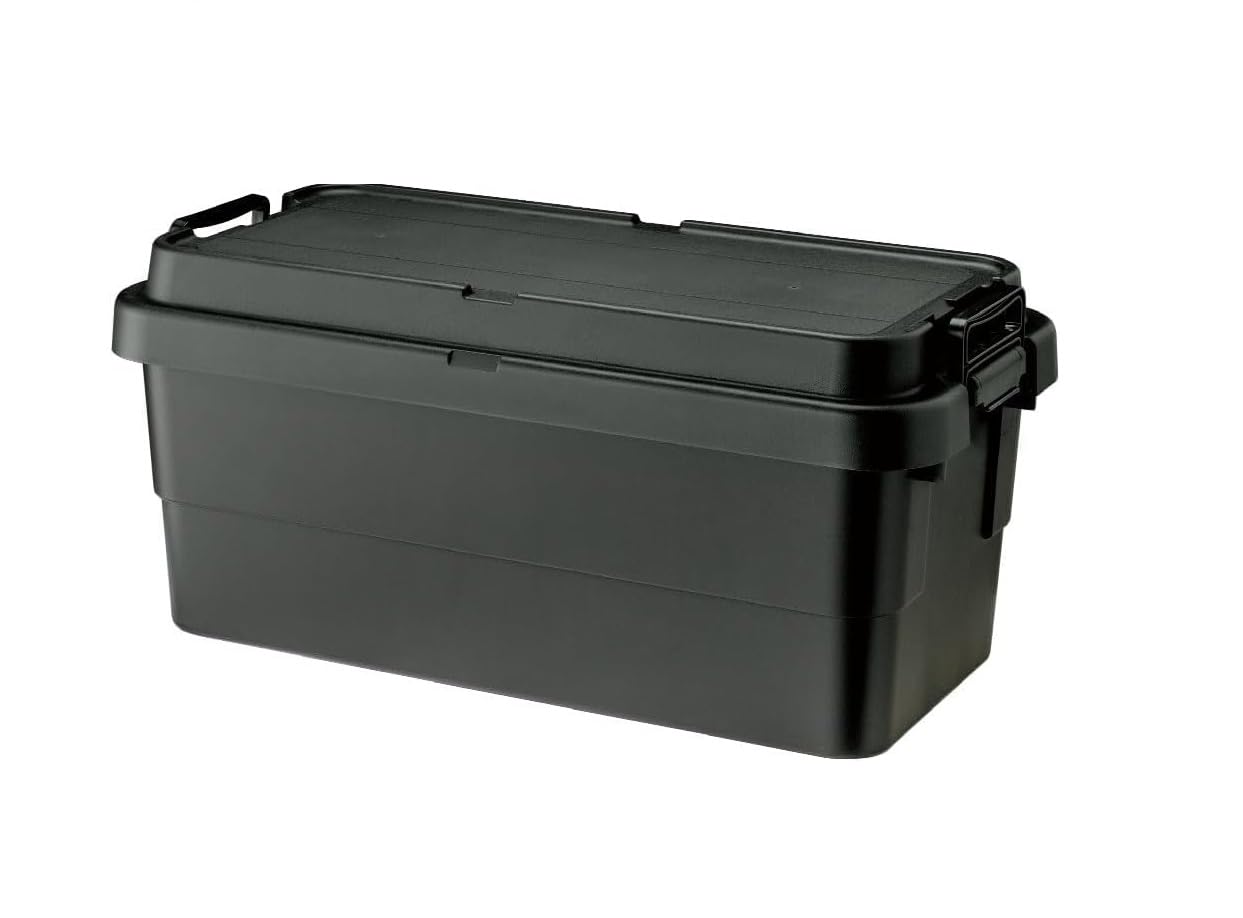 即日発送 リス(RISU) 収納ボックス スタッキング トランクカーゴ 70L ブラック 日本製 TC-70S コンテナ ボックス 屋外収納 キャンプ 防水 GHON111