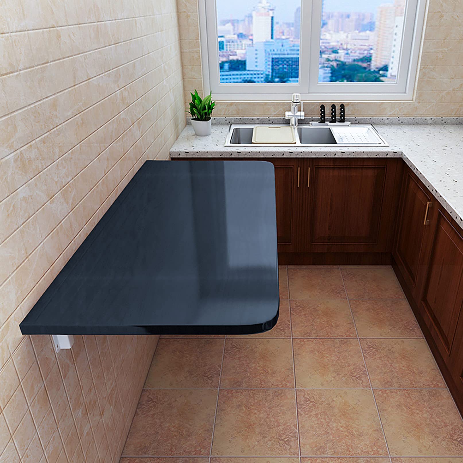 折りたたみ式の壁に取り付けられたテーブルスペース節約ダイニング＆コンピューターデスクコンパクトキッチン＆ホームレストランオフィス用の洗濯テーブル LWX