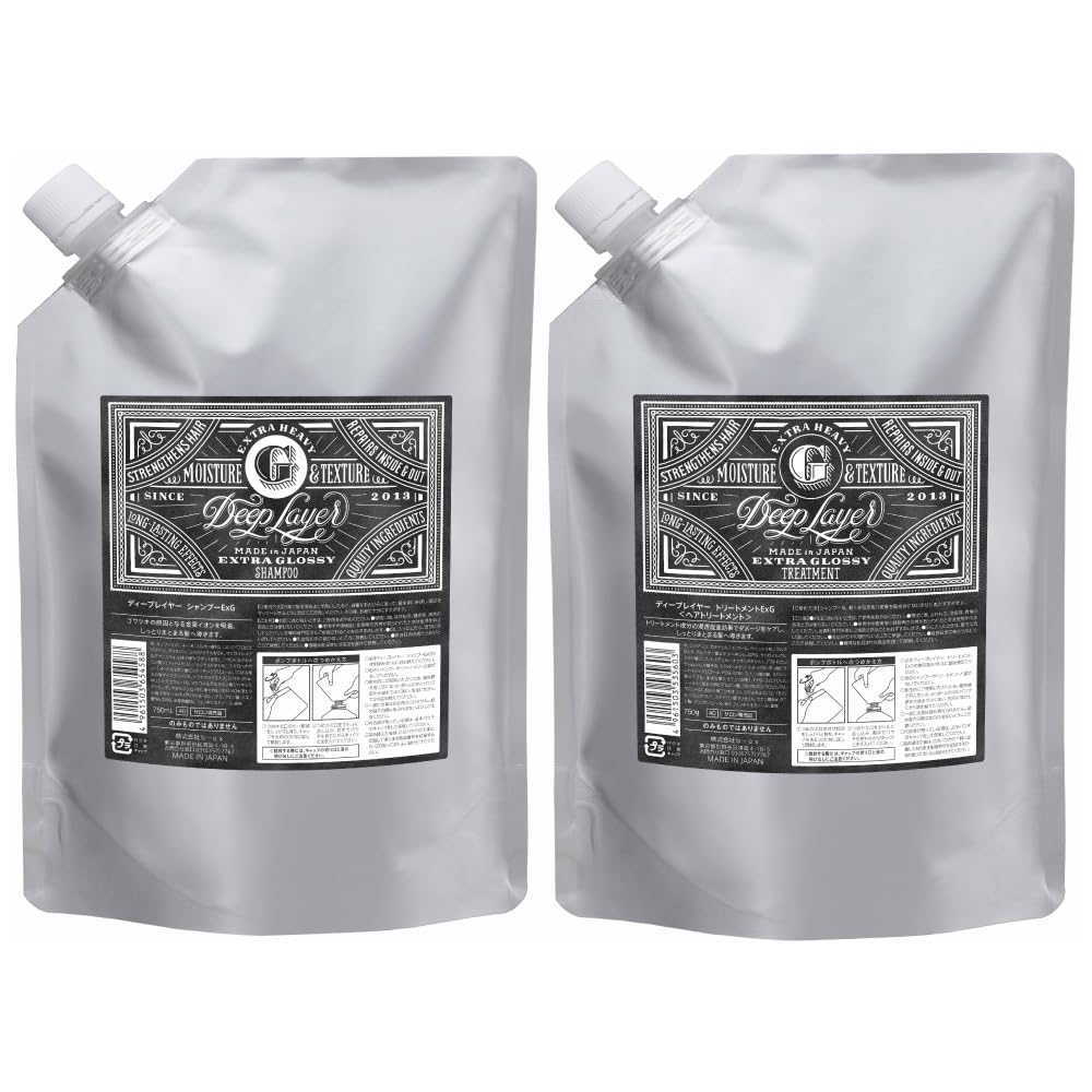 全国送料無料 ディープレイヤーExG シャンプー トリートメント 詰め替えセット【ペアーの香り】ダメージケア ボリュームダウン パサつき 大容量 (詰め替え/750mL 750g)