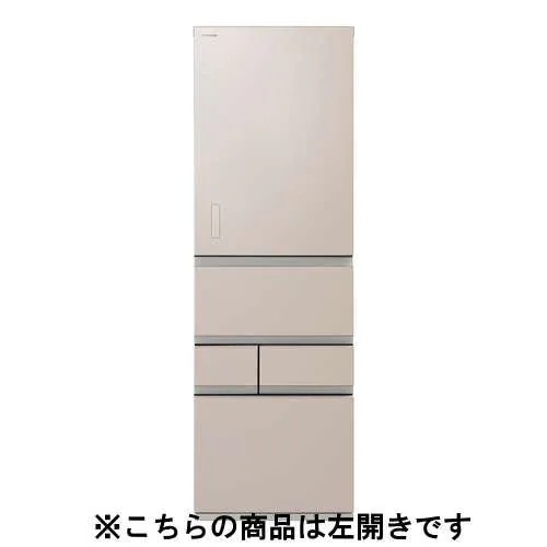 【無料長期保証】東芝 冷蔵庫 452L 左開き 5ドア 幅60cm 奥行スリム 3段冷凍室 広々冷蔵室 ベジータ GR-Y450GTML ゴールド系