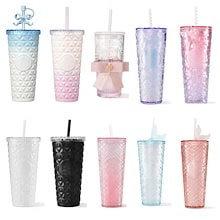 【当日出荷！本日限り！】 公式正規品 韓国タンブラー タンブラー ウィンタースノーフレーク ストローカップ 可愛い おしゃれ 誕生日