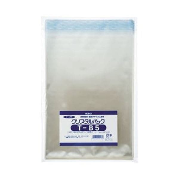 （まとめ）HEIKO クリスタルパックT（テープ付）T-B5 0.03195270+40mm #6743100 1パック（100枚）20セット
