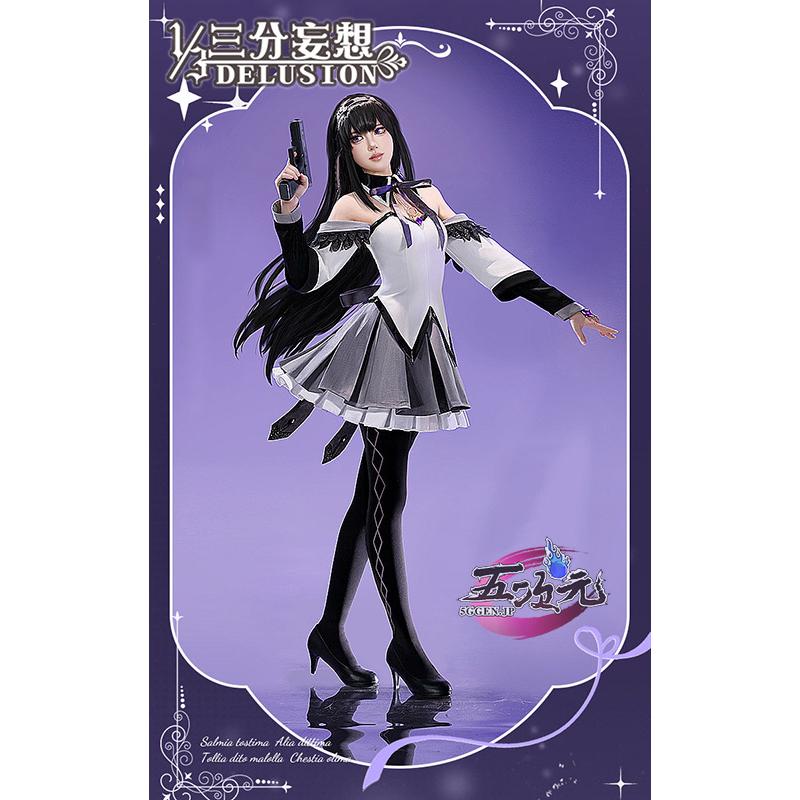 [超人気]三分妄想　魔法少女まどかマギカ　暁美ほむら　ワルプルギスの廻天　劇場版　コスプレ衣装　ウィッグ　追加可