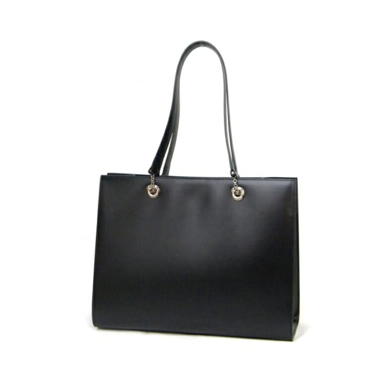 ｶﾙﾃｨｴ Cartier ﾄｰﾄﾊﾞｯｸﾞ ﾊﾟﾝﾃｰﾙ ﾊﾟﾝｻｰ SV金具 L100360 黒 ﾚｻﾞｰ 【中古】 (35408)