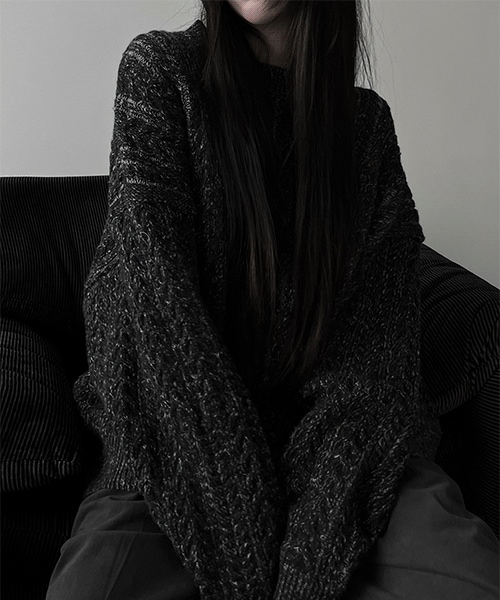 [unisex] sorbet two-tone twisted knit