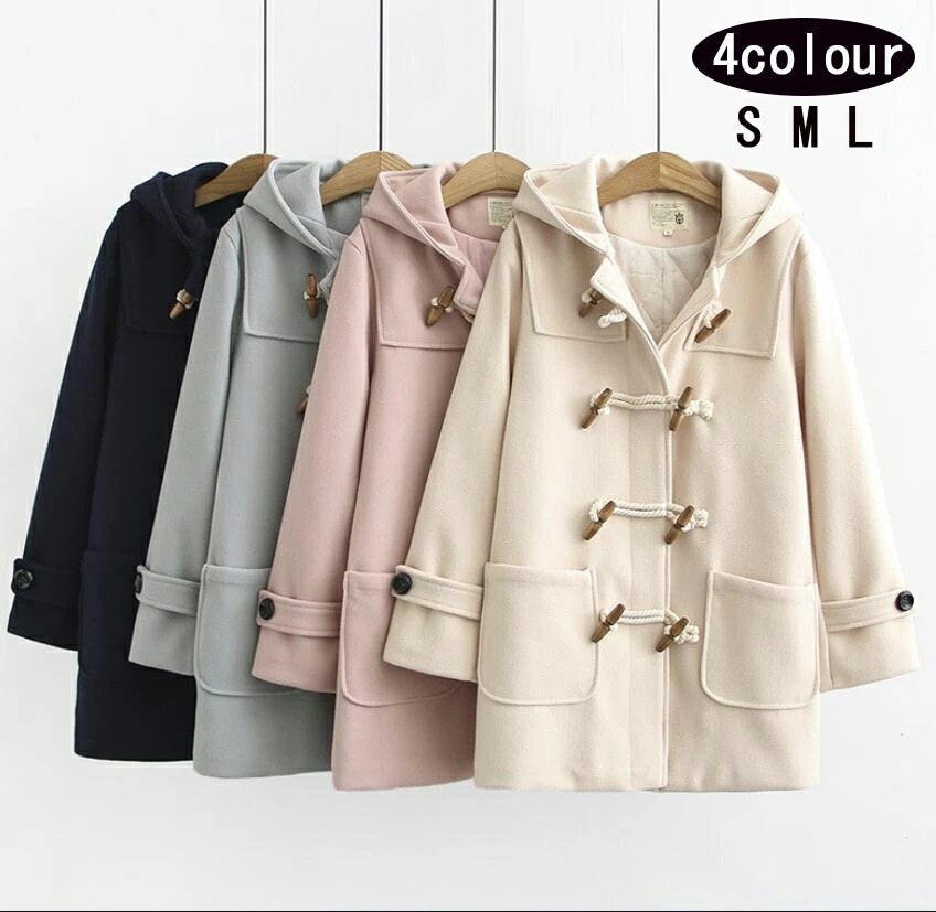 【急速出荷】ダッフルコート レディース ロングコート 着痩せ ラシャコート 防寒 秋冬アウター 通勤 通学 コート 女子学生制服 防風 防寒 秋 冬 アウター 帽子付き 定番 大きいサイズ 可愛い 4