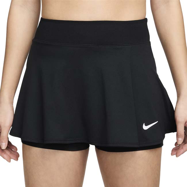 日本サイズ ナイキ(NIKE) 2024 FA レディース コート Dri-FIT ビクトリー フラウンシー ゲームスコート DH9553-010ブラック×WH