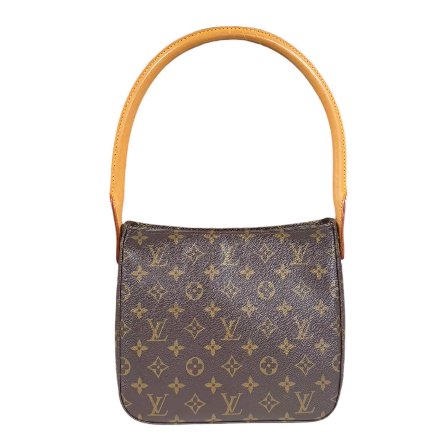 ルイヴィトン ルーピングMM モノグラム ショルダーバッグ モノグラムキャンバス M51146 ブラウン LOUIS VUITTON 中古