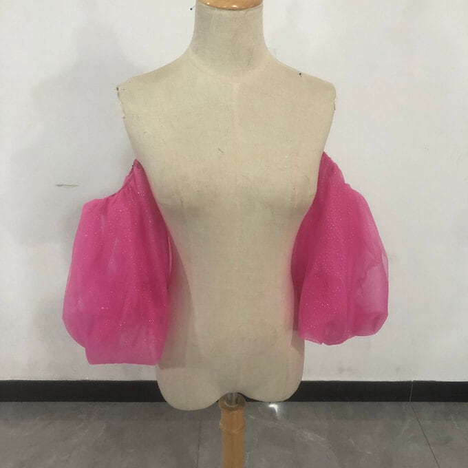 大人気上昇ワインレッド ボブスリーブ 取り外し袖 ショルダーの付け袖 パフスリーブ オーダー可能 二の腕を隠せ