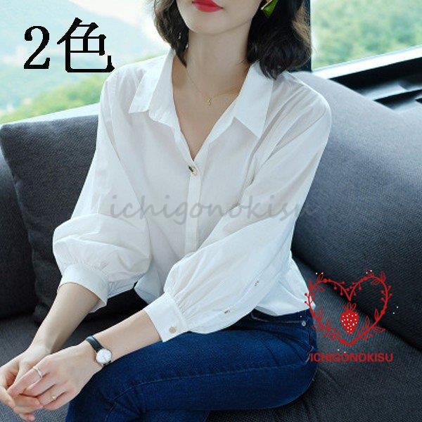 Vネック トップス ブラウス レディース 夏 ブラウス 大きいサイズ 大人 オフィス カジュアル 七分袖 ブラウス シャツ Vネック七分袖カットソー