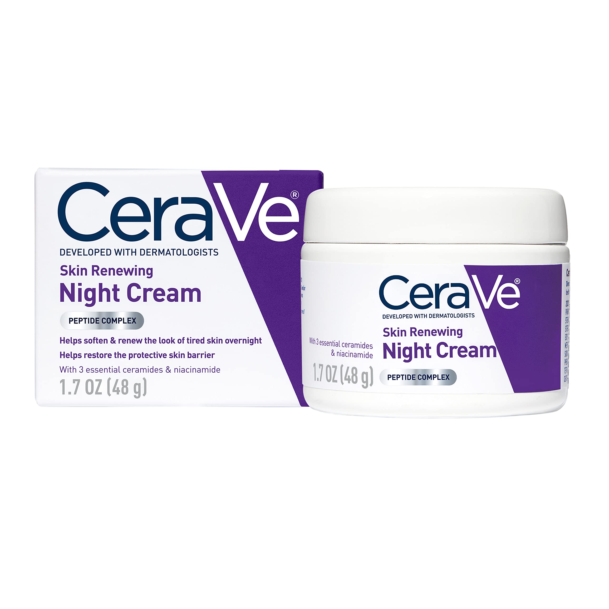 Q10最安値挑戦 CeraVe Skin Renewing Night Cream, 50ml by CeraVe