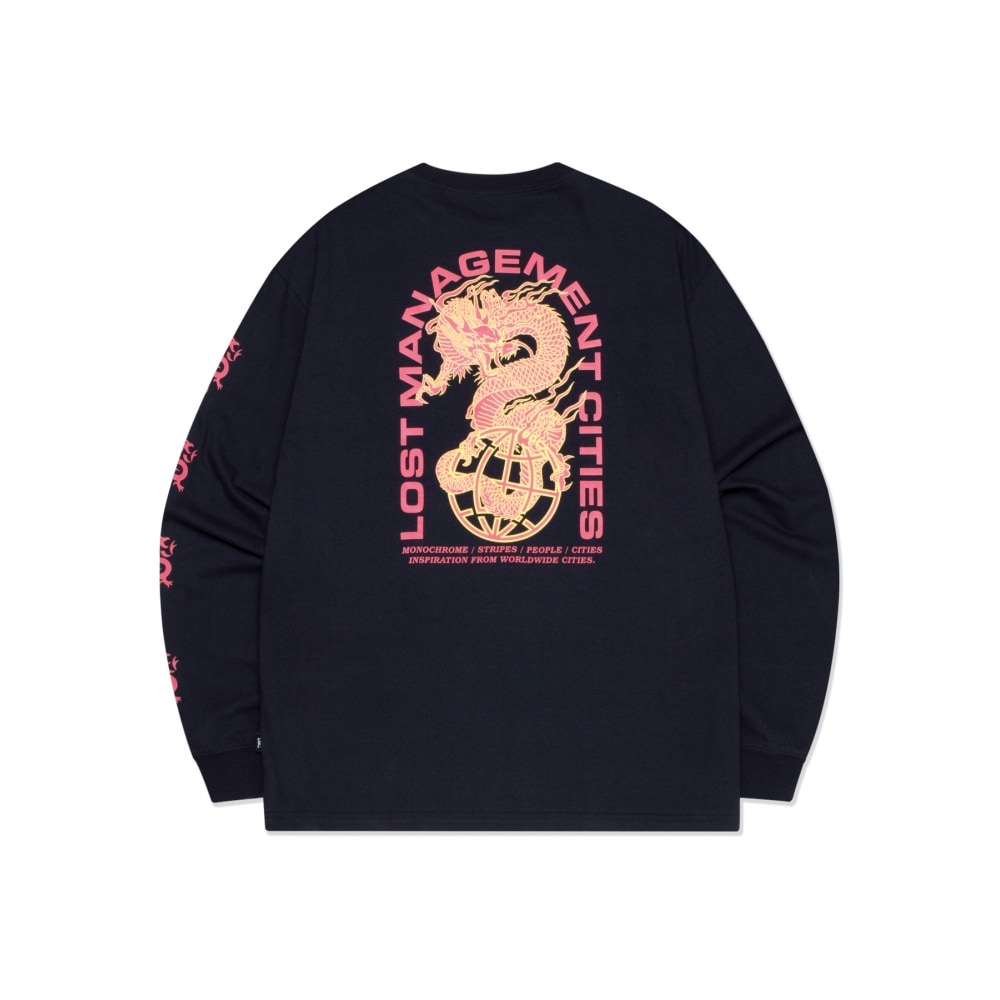 LMC DRAGON LONG SLV TEE ネイビー