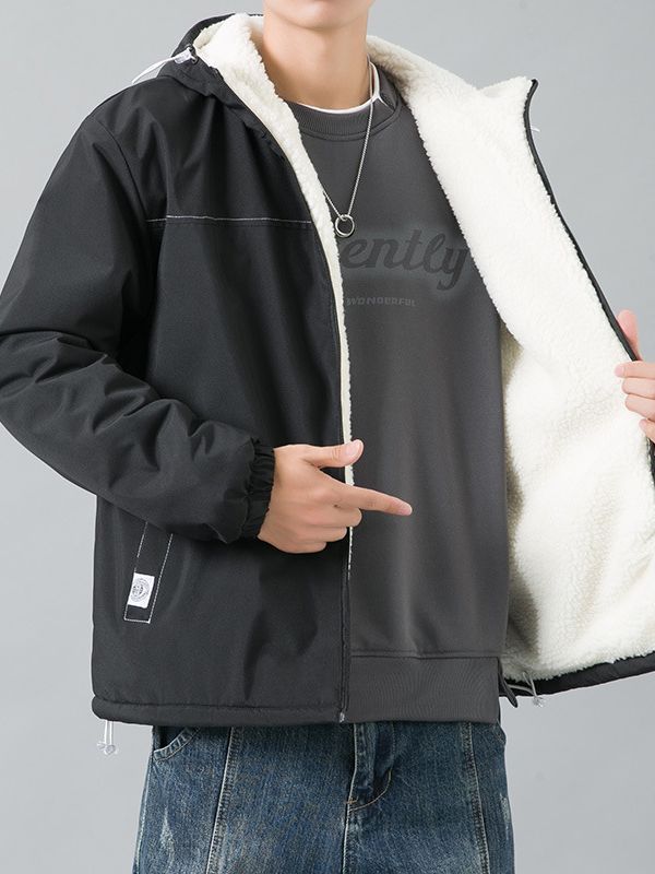 超目玉新品 ジャケット メンズ ボアジャケット アウター 裏ボア ブルゾン 裏起毛 おしゃれ 防寒 冬 ゆったり 暖かい