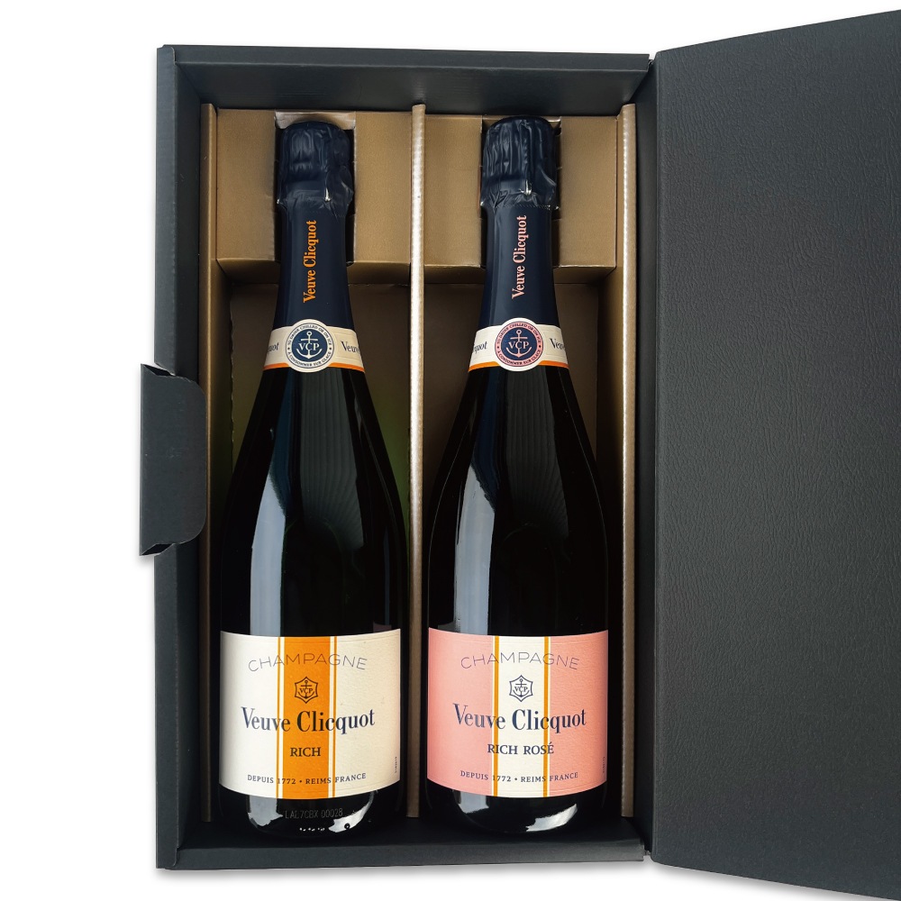 正規品 ヴーヴ・クリコ リッチ ＆ リッチ ロゼ セット 各750ml / ギフトBox入リ フランス シャンパーニュ VEUVE CLICQUOT RICH ON ICE